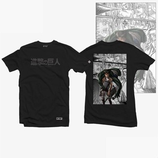 แฟชั่น Attack on Titan อะนิเมะ เสื้อยืดแขนสั้นลาย Levi·Ackerman มังงะเสื้อยืดผ้าฝ้ายล่าสุด เสื้อผ้า