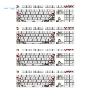 Rox ปุ่มกดคีย์บอร์ด 108 ปุ่ม OEM Pbt ภาษารัสเซีย ญี่ปุ่น