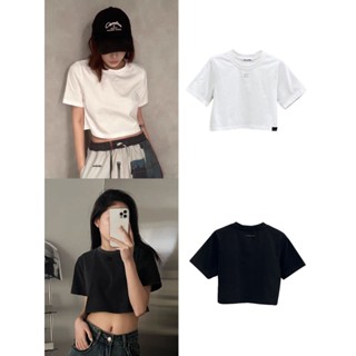 [SR-STUDIO] Courreges พร้อมส่ง เสื้อคอกลม แขนสั้น ปักลายตัวอักษร สไตล์เกาหลี แฟชั่นฤดูร้อน 2023