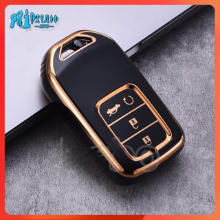 Rto 【พร้อมส่ง】เคสป้องกันสมาร์ท TPU โครเมี่ยม สําหรับ Honda City Civic Accord CRV HRV BRV Jazz Keyless