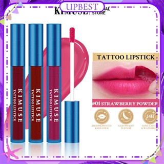 ♕ ลิปกลอส Kimuse Peel Off Matte Velvet Moisturizing Dye Tattoo Lipstick High Color Rendering Long Lasting Lip Makeup 5 Designs UPBEST