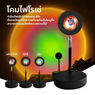 Wall Torch ไฟแต่งห้อง ไฟโปรเจคเตอร์ ฉากหลังถ่ายรูป โคมไฟ ไฟโรเซ่ สีรุ้ง พระอาทิตย์ตก ไฟฉายผนัง Projector light