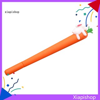 Xps ปากกาหมึกเจล ซิลิโคน รูปกระต่ายแครอทน่ารัก 05 มม. สีดํา อุปกรณ์เครื่องเขียน สําหรับนักเรียน