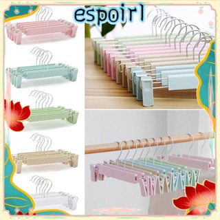 Espo ไม้แขวนเสื้อ แบบคลิปหนีบ ปรับได้ ไม่ทิ้งรอย 5 สี 5 ชิ้น ต่อล็อต