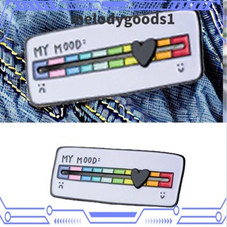 Melodygoods1 เข็มกลัด Pin อารมณ์แบบโต้ตอบ เคลือบหมวก กระเป๋าเป้สะพายหลัง หมุด My Social แบตเตอรี่ตลก อารมณ์สังคมออนไลน์