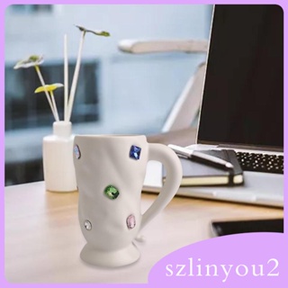 [szlinyou2] แก้วกาแฟเซรามิค พอร์ซเลน พร้อมหูจับ ของขวัญ สําหรับบ้าน ออฟฟิศ แฟนสาว