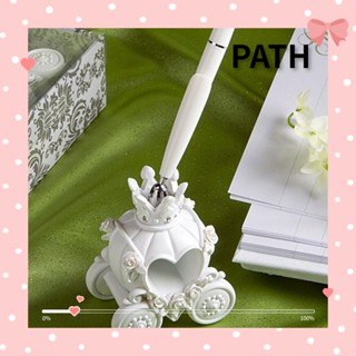 Path ที่วางปากกา แบบกลวง ทรงกลม สีขาว สําหรับงานเลี้ยง งานแต่งงาน