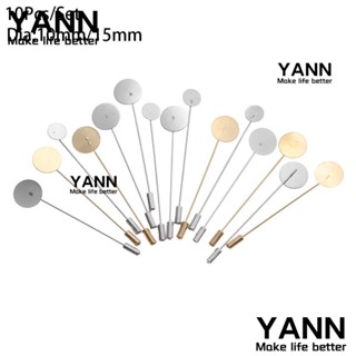 yann เข็มกลัดสีทองและสีเงิน 10 ชิ้น/ชุด