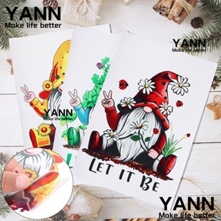 YANN1 สติกเกอร์โปสเตอร์ ลายคนแคระ สําหรับตกแต่งบ้าน คริสต์มาส