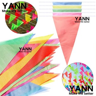 YANN1 ธงสามเหลี่ยม สีสันสดใส 100 เมตร สําหรับตกแต่งกลางแจ้ง