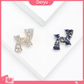 {Deryu} เข็มกลัด กันลื่น ประดับเพชรเทียม พลอยเทียม รูปตัวอักษร สําหรับผ้าพันคอ ผ้าไหม เครื่องประดับแฟชั่น ทุกโอกาส