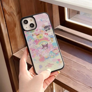 SANRIO เคสโทรศัพท์มือถืออะคริลิค TPU นิ่ม แบบใส กันตก ลายการ์ตูนซานริโอ้น่ารัก สร้างสรรค์ สําหรับ iPhone 14 13 12 Pro Max