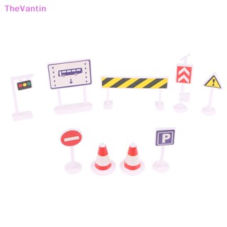 Thevantin 9 ชิ้น / เซต เมือง สัญญาณไฟจราจร ถนน ของเล่นสําหรับเด็ก การจราจร ความปลอดภัย ของเล่นเพื่อการศึกษา ฉากติดตาม แกล้งทําเป็นเล่น ของเล่น สินค้าที่ดี