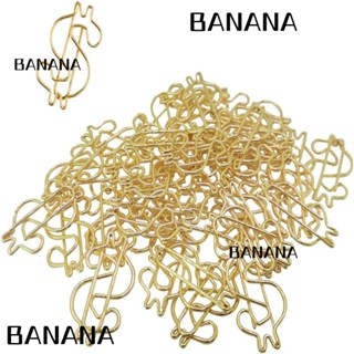 Banana1 ที่คั่นหนังสือโลหะ รูปเงินดอลลาร์ สีทอง น่ารัก สร้างสรรค์ สําหรับสํานักงาน 50 ชิ้น