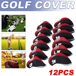 12Pcs/set Golf Club Iron Head Cover Protector Neoprene Protective Headcover