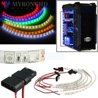 Myronghd แถบไฟ LED 60 ดวง DC 12V 100 ซม. สําหรับติดพื้นหลังรถยนต์