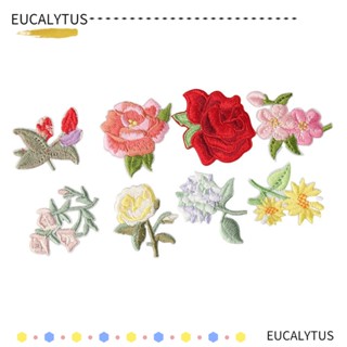 Eutus แผ่นแพทช์รีดติดกางเกงยีน ลายดอกไม้ ขนาดเล็ก 15 แบบ 15 ชิ้น