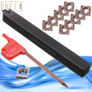 【ONCEMOREAGAIN】Lathe turning tools SCMCN 1010H06-80 10×100mm +10pc CCMT060204 carbide inserts