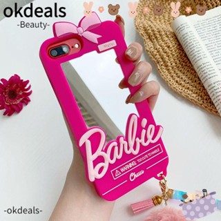 Okdeals เคสโทรศัพท์มือถือ TPU กันตก ห้อยจี้ตุ๊กตาอนิเมะบาร์บี้ หรูหรา แฟชั่นสําหรับผู้หญิง