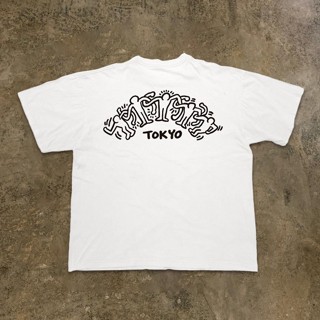 เสื้อยืดแขนสั้น ผ้าฝ้าย พิมพ์ลาย Keith Haring Keith Haring สําหรับผู้ชาย