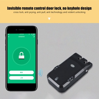  Intelligent Security ล็อคประตูอัจฉริยะไร้สาย Keyless ที่มองไม่เห็นล็อคอิเล็กทรอนิกส์ Home รีโมทคอนโทรล Deadbolt สำหรับ