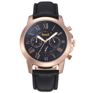 นาฬิกาข้อมือควอตซ์ Fossil อเนกประสงค์ สไตล์นักธุรกิจ สําหรับผู้ชาย