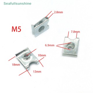 Seaf&gt; คลิปสกรูยึด รูปตัว U ป้องกันสนิม สําหรับรถจักรยานยนต์ M4 M5 M6 10 ชิ้น