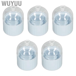 Wuyuu Makeup Sponge Travel Case  Removable Hanging Ring Blue Beauty Container Hollow Rack Portable 5pcs for Earrings