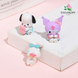 Taylor2pv ฟิกเกอร์ Kt Cat Melody ของเล่น สําหรับเด็กผู้หญิง ตกแต่งโต๊ะ เก็บสะสม ตกแต่งรถยนต์ 5 ชิ้น ต่อชุด