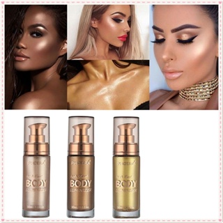 Phoera 30ml Shimmer Liquid Foundation Highlighter Copper Color Face Body Makeup Bronzers Cream Concealer Lotion Make Up 3 Colors Taller JOYFEEL