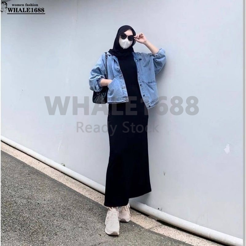 INNER JUBAH ABAYA/LONG INNER/KAFTAN/MUSLIMAH LONG INNER DRESS SUPER SOFT AND - รูปที่ 3