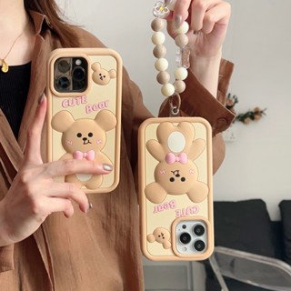 เคสโทรศัพท์มือถือ ซิลิโคนนิ่ม กันกระแทก ลายการ์ตูนหมี Pipai น่ารัก พร้อมสายคล้อง สําหรับ iPhone 14 14PRO max 13 12PRO max 13pro max 11