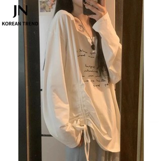 JN Studio   เสื้อยืด ครอป เสื้อยืดผู้หญิง สไตล์เกาหลี  สวยงาม ทันสมัย Stylish Korean Style A99J0TI 36Z230909