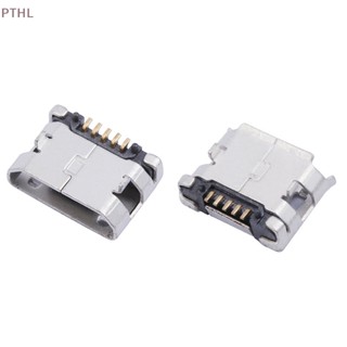 [PTHL] ซ็อกเก็ต Micro USB Type B ตัวเมีย 5-Pin 180 SMD องศา 20 ชิ้น PT