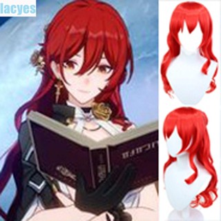 Lacyes Himeko วิกผมคอสเพลย์ วิกผมยาวหยิกหยักศก คอสเพลย์ รางดาว สีแดง ธรรมชาติ สําหรับผู้หญิง