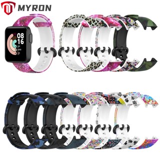 Myron สายนาฬิกาข้อมือ พิมพ์ลาย แบบเปลี่ยน สําหรับ Mi Watch Lite Redmi Watch