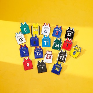 Jersey Brooch Basketball Metal Badge Curry Kobe Accessories Star Creative Pin FZDR