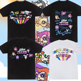 [100% Cotton]New Jeans X Powerpuff Girls Collaboration Merch T-shirt Cotton with Rubberized Print แฟชั่นแขนสั้นผ้าฝ้าย