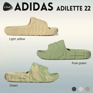 Adilette 22 สี Adidas originals รองเท้าแตะ Green Light Yellow Pure Green sandals