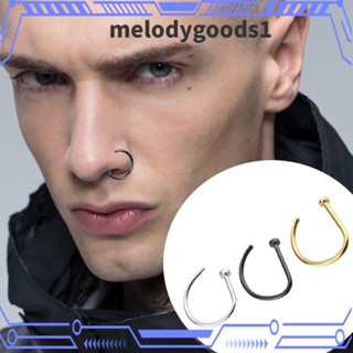 Melodygoods1 จิวจมูก แบบคลิปหนีบ เหล็ก ไม่เจาะ 20 ชิ้น สําหรับผู้ชาย ผู้หญิง