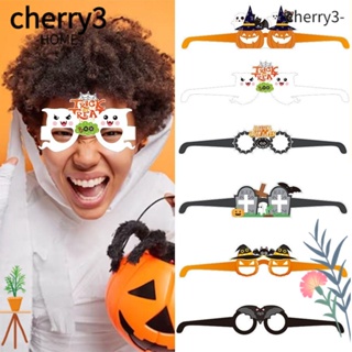 Cherry3 แว่นตา รูปฟักทองค้างคาว พร็อพถ่ายรูป สําหรับปาร์ตี้ฮาโลวีน 6 ชิ้น