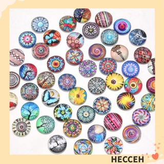 Hecceh อัญมณีแก้ว พิมพ์ลาย 50 แบบ สีรุ้ง 12 มม. สําหรับตกแต่งสมุดภาพ 50 ชิ้น