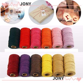 Jy1 ม้วนเชือกผ้าฝ้าย แฮนด์เมด DIY สําหรับตกแต่งบ้าน 100 เมตร ต่อม้วน