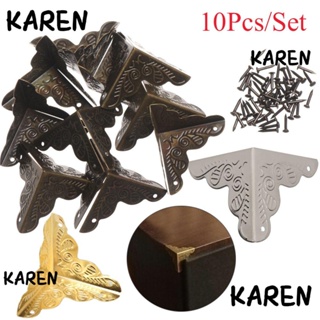 Karen ตัวยึดมุมเฟอร์นิเจอร์ อเนกประสงค์ สไตล์วินเทจ DIY 10 ชิ้น