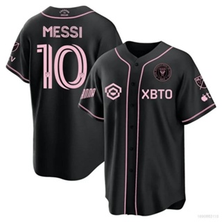 Qy 2023-2024 MLS Inter Miami Messi Jersey เสื้อคาร์ดิแกนเบสบอล เสื้อยืด เสื้อกีฬา เสื้อแฟนซี