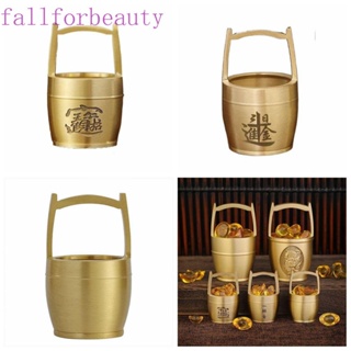 Fallforbeauty ถังทองแดง ขนาดเล็ก น้ําหนักเบา งานฝีมือ สีทอง สําหรับสํานักงาน