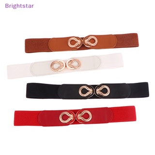 Brightstar เข็มขัดยางยืด หัวเข็มขัดโลหะ อินเทรนด์ สําหรับผู้หญิง แต่งตัว ใหม่