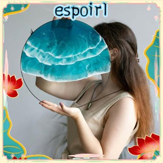 Espo จี้อะคริลิคใส ลายคลื่น สีฟ้า สําหรับแขวนตกแต่งผนังบ้าน ออฟฟิศ