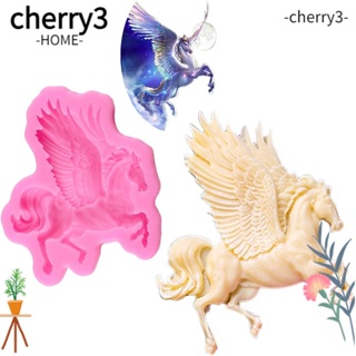 Cherry3 แม่พิมพ์ซิลิโคน รูปปีกม้า สีชมพู 9*8.5 ซม. สําหรับทําช็อคโกแลต ขนมหวาน ฟองดองท์