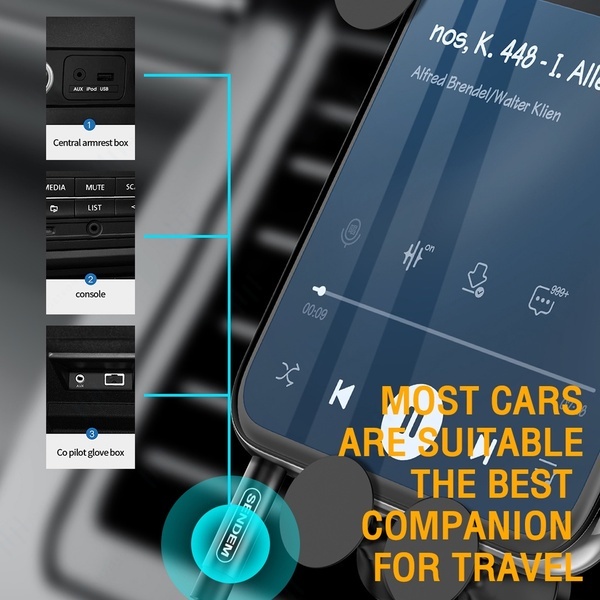 สาย AUX Sendem A02 ความยาวสาย 2M ขนาดแจ็ค 3.5 mm สต็อกไทยส่งด่วนใน48ชม ของแท้รับประกัน 1 ปี สาย AUX 